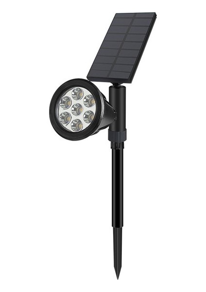 Buyfun Güneş Renkli Spot Açık Su Geçirmez 7led Renk Değişen Siyah () (Yurt Dışından)