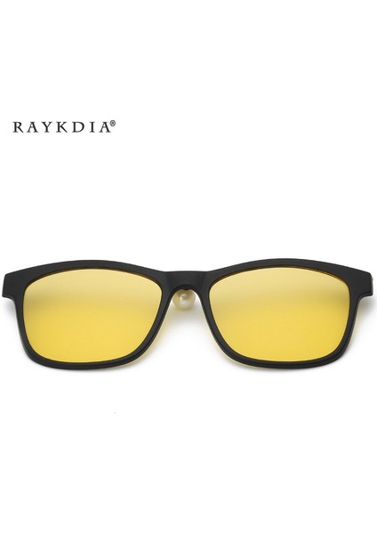 Radyasyondan Korunma Moda Tasarımcısı Kare Tr90 Çıkarılabilir Gözlük Çerçevesi + Polarize Güneş Gözlüğü Kadın/Erkek Gözlük Oculos 2201 (Yurt Dışından)