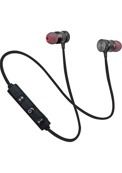 Enfein Boyun Askılı Bluetooth Kulaklık Telefon Görüşmesi Yapılabilen Sporcu Kulaklığı Siyah (Yurt Dışından)