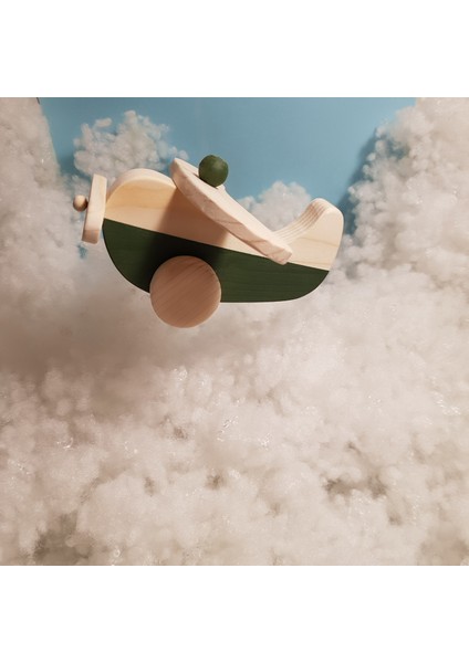 El Yapımı Ahşap Oyuncak Uçak, Eğitici, Kreatif, Vintage ve Doğal ve Güvenli Ahşap Bebek Oyuncak fiyatları