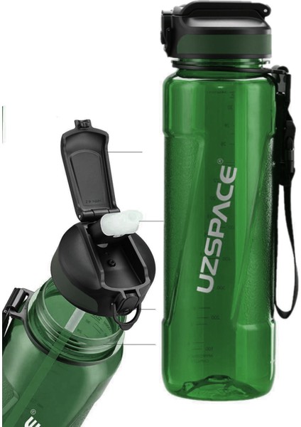 Fiftyfifty Pipetli 1000ML -Büyük Boy- Tritan Su Matarası