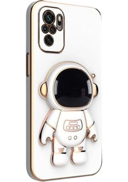 Xiaomi Redmi Note 10S Kılıf Astronot Standlı Silikon