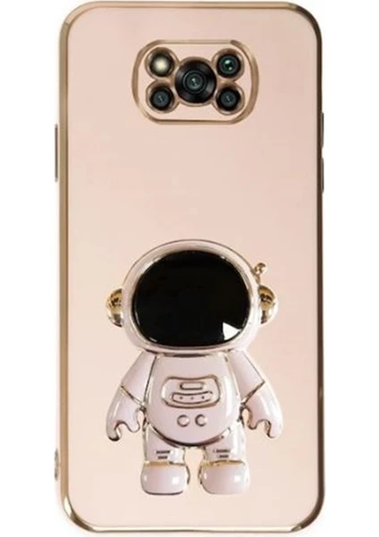 Xiaomi Poco X3 Kılıf Astronot Standlı Silikon