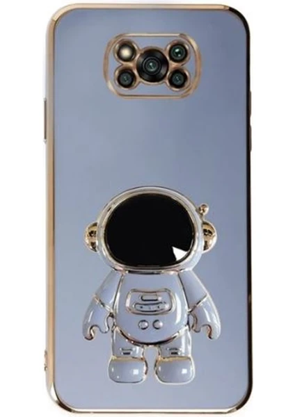 Xiaomi Poco X3 Kılıf Astronot Standlı Silikon