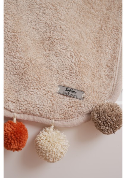 Softline Wellsoft Ponponlu Atkı /Şal/Etol/Yatak Runner