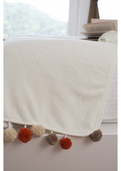 Softline Wellsoft Ponponlu Atkı /Şal/Etol /Yatak Runner