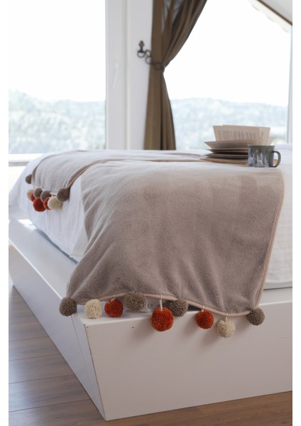 Softline Wellsoft Ponponlu Atkı /Şal/Etol
