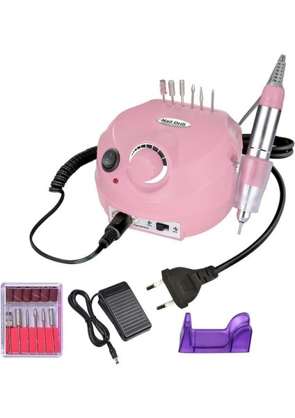 Manikür Pedikür Makinesi Profesyonel Elektrikli Freze Tırnak Parlatıcı Törpü 3 Farklı Renk Seçeneği Nail Drill Parlatma Şekil Verme Çok İşlevli Kullanım F601