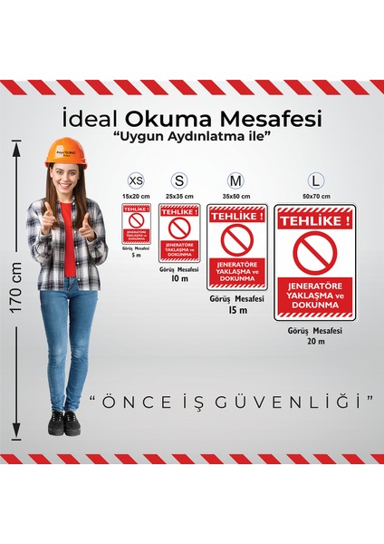 Jeneratöre Yaklaşma ve Dokunma/25x35cm/Etiket