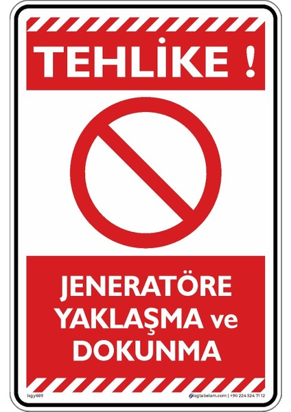 Jeneratöre Yaklaşma ve Dokunma/25x35cm/Etiket fiyatları