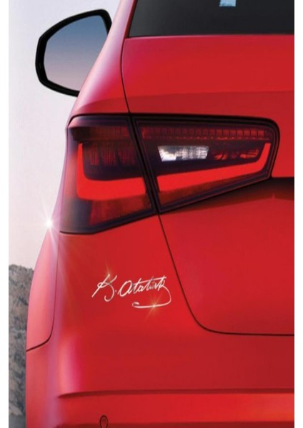Metal 8.5 cm Atatürk Imzası Sticker fiyatları