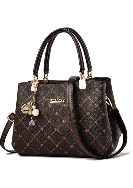 2023 Yeni Kadın Çantası Büyük Kapasiteli Atmosferik Çanta Moda Trendi Kayınvalide Omuz Askılı Çanta (Yurt Dışından)