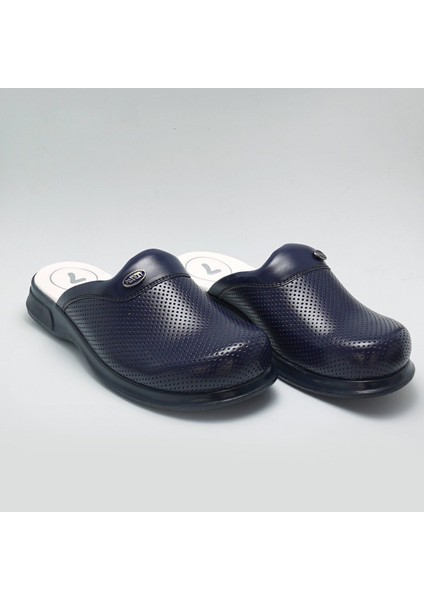 Klasik Lacivert Delikli Unisex Sabo Terlik 7 Nokta modelleri