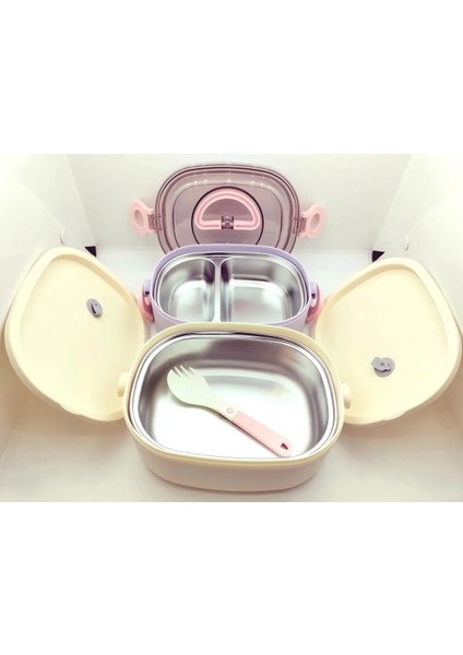 BL50251 Lunch Box Çelik Çift Katlı Lila