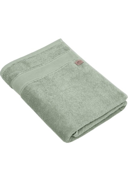Lida Banyo Havlusu %100 Organik Pamuk Delik Işi Yeşil 80X150 cm