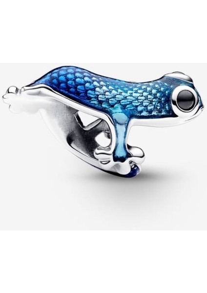 Metalik Mavi Geko Charm