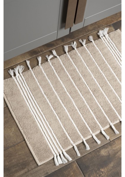 Karnella Banyo Paspası %100 Organik Pamuk Bej 50 x 80 cm fırsatları