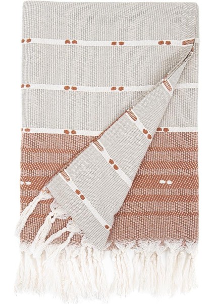 Milena Peştemal %100 Pamuk Jakarlı Kilim Saçaklı Bej 90 x 180 cm fiyatları