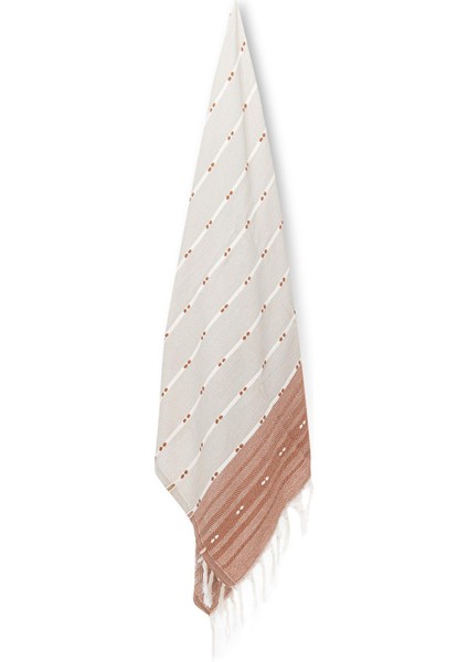Milena Peştemal %100 Pamuk Jakarlı Kilim Saçaklı Bej 90 x 180 cm modelleri