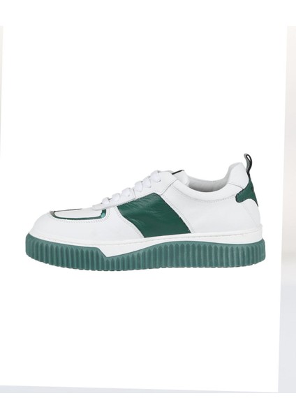 Beyaz Yeşil Deri Kadın Spor Ayakkabı 01WZ10401 modelleri