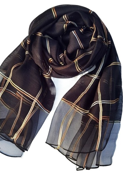 Ipek Yün Eşarp Altın Iplik Güneş Koruyucu Şal (Yurt Dışından)