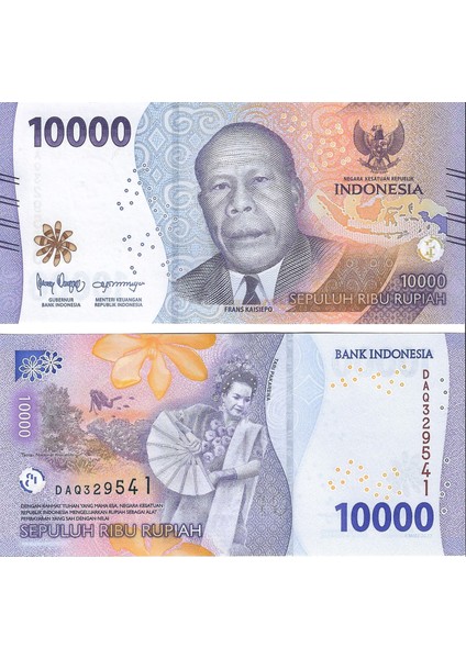Endonezya 2022 Yılı 10,000 Rupiah Yabancı Kağıt Para Çil (Unc) Koleksiyon Para