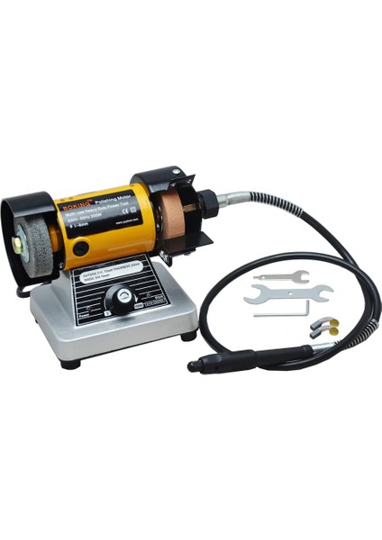 Çok Amaçlı Mini Tezgah Zımpara Parlatıcı Esnek Hortumlu Şaft Ayarlanabilir Hız 10000 Rpm, Gravür