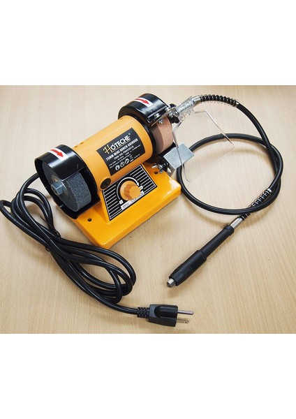 Çok Amaçlı Mini Tezgah Zımpara Parlatıcı Esnek Hortumlu Şaft Ayarlanabilir Hız 10000 Rpm, Gravür