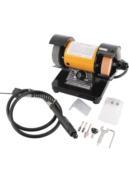 Çok Amaçlı Mini Tezgah Zımpara Parlatıcı Esnek Hortumlu Şaft Ayarlanabilir Hız 10000 Rpm, Gravür