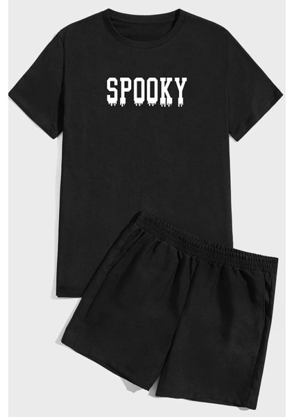 Only Trendwear Spooky Baskı Şort Takım