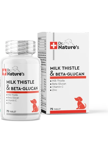 Dr. Natures Dog Mılk Thıstle & Beta Glucan Köpeklerde Karaciğer Destekleyici Besin Takviyesi (75TABLET)