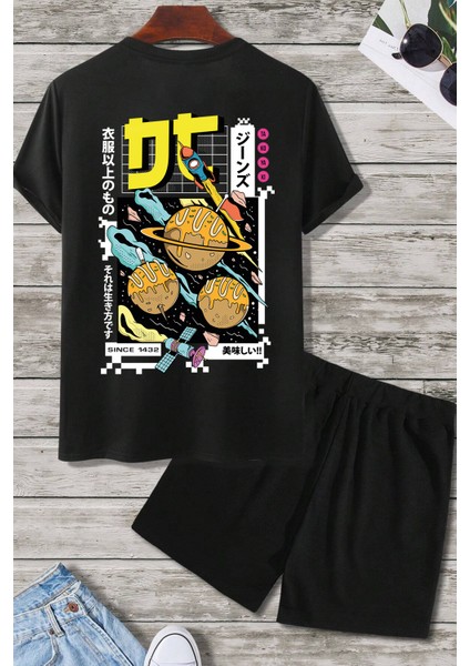 Only Trendwear Tokoyaki Baskı Şort Takım