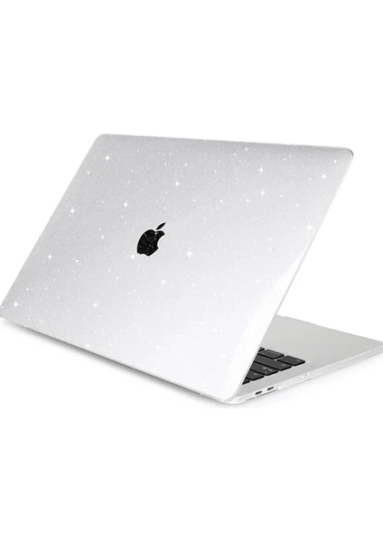 Nezih Case Apple Macbook Air 13.3 M1 2020 Simli Parlak Crystal 360 Derece Tam Korumalı Kılıf