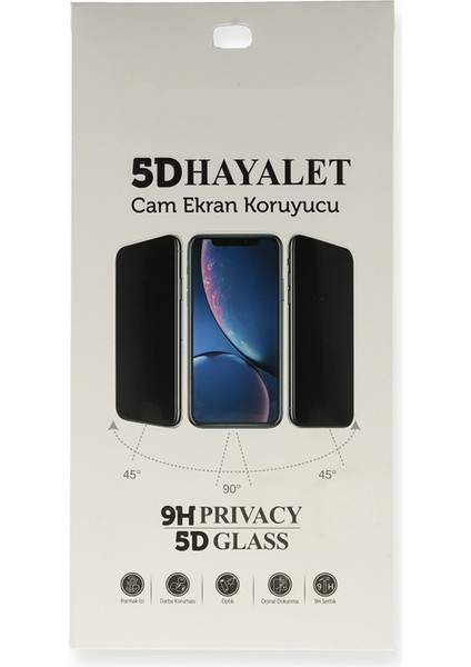 Techgross iPhone 11 Pro Telefon Ekran Koruyucu 5d Hayalet Cam Privacy