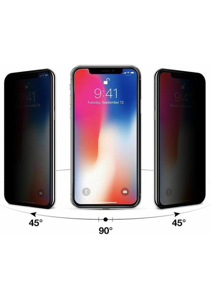 Techgross iPhone 11 Pro Telefon Ekran Koruyucu 5d Hayalet Cam Privacy