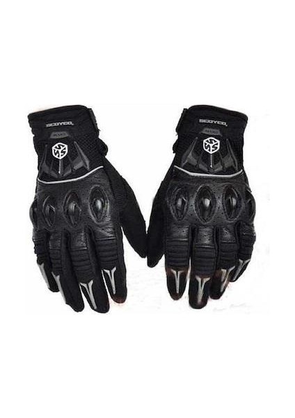 MX40-2 Carbon Korumalı Motosiklet Eldiveni Siyah