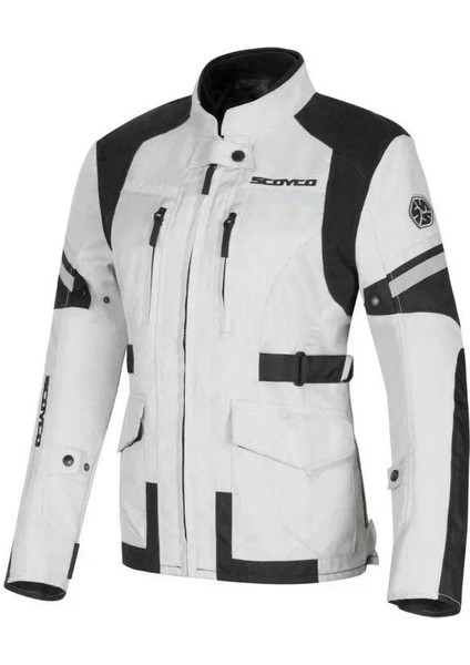 JK122W KORUMALI KADIN MOTOSİKLET MONTU BEYAZ