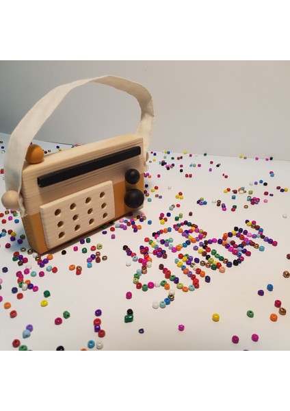 El Yapımı Ahşap Oyuncak Baby Radyo: Bebekler ve Çocuklar Için Güvenli+1 +2 +3 Yaş Hediyelik Oyuncak - Beyaz fiyatları