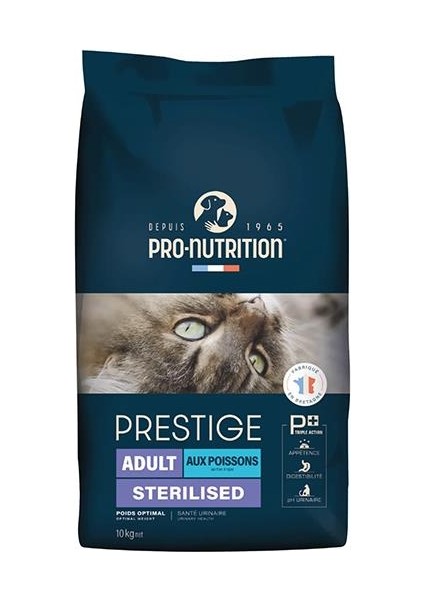 Prestige Adult Sterilised Yetişkin Kısırlaştırılmış Somonlu ve Morina Balıklı Kedi Maması 10KG
