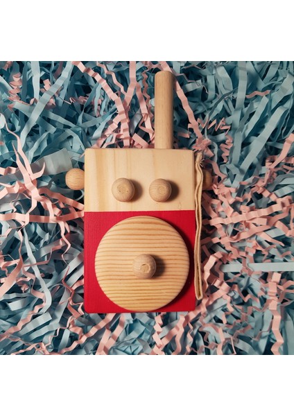 El Yapımı Ahşap Oyuncak Baby Telsiz Çocuklar Hayal Gücünü, Bebekler Için Güvenli