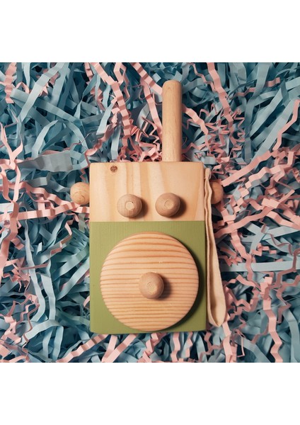 El Yapımı Ahşap Oyuncak Baby Telsiz Çocuklar Hayal Gücünü, Bebekler Için Güvenli