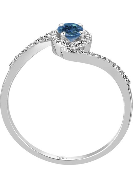 Pırlanta ve London Blue Topaz Taşlı Romana Yüzük 0423R0180 modelleri