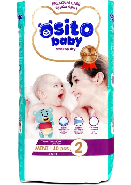 
osito Baby Bebek Bezi 2 Numara Mini 40 Adet