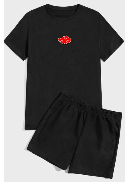 Only Trendwear Ninja Akatsuki Baskı Şort Takım