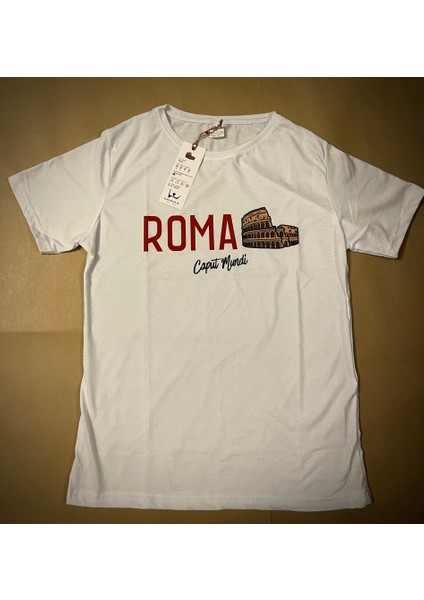 Alma Mater Company Roma Baskılı T-Shirt