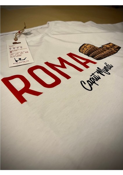 Alma Mater Company Roma Baskılı T-Shirt