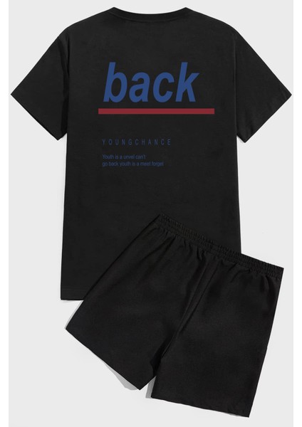 Back Baskı Şort Takım
