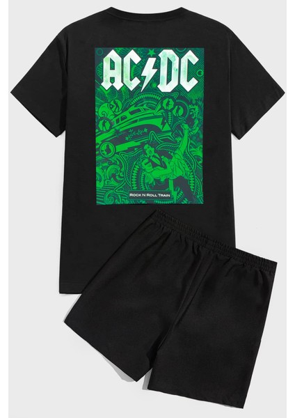 Only Trendwear Ac Dc Baskı Şort Takım