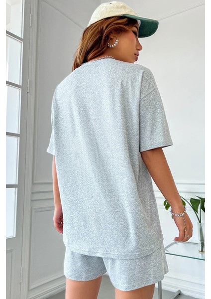 Unisex Pamuklu Penye Şort Takım