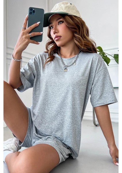 Unisex Pamuklu Penye Şort Takım